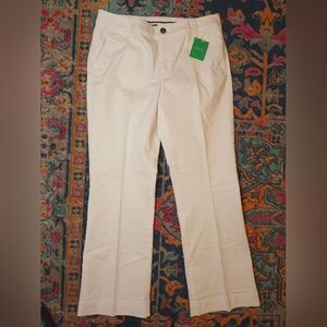NWT Lands' End White Bootcut Chinos